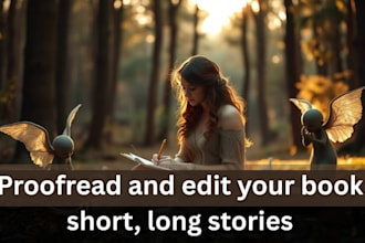 proofread and ghostwrite fiction and nonfiction stories