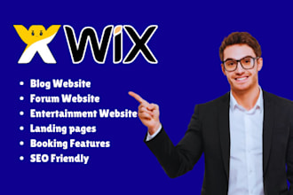 develop wix blog website, wix forum website, wix entertaiment website on wix