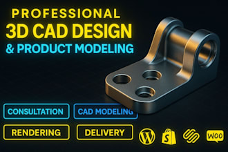do 3d cad modeling, product design, rendering, and files for 3d printing and cnc
