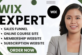 design wix online course website, wix membership website, wix sales funnel