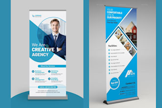 design stunning retractable banner, roll up banner design for events or promos