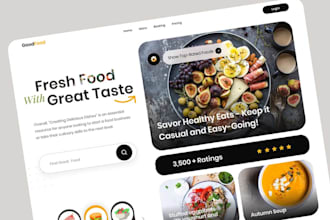 design restaurant website, food ordering, bakery online ordering website