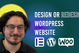 design custom wordpress website divi, with elementor website