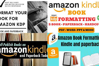 do amazon kindle, paperback formatting, book publishing