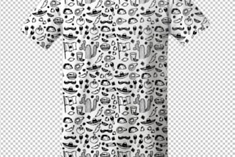 create print pattern golf polo t shirt design