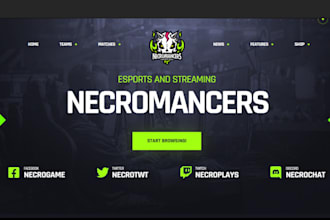 develop dynamic tournament website gaming website esports website sports website