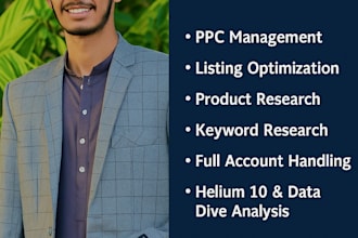 manage amazon and walmart PPC, listings and full management
