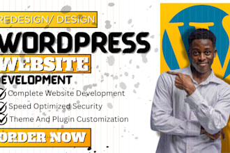 design redesign rebuild copy clone  revamp wordpress website