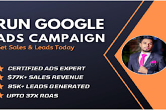 setup, manage, google ads that convert for your ecommerce brand get sales, leads