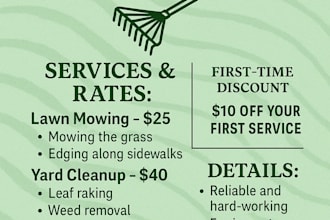 make flyers and business cards for your company or business