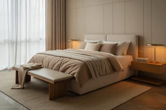 renovate apartment interior design for airbnb bedroom with shopping list