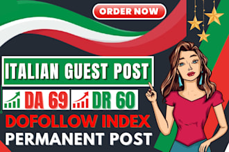 publish italian guest post with dofollow italian backlink on high da blog
