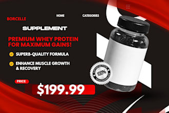 design private label supplement shopify store sarms store nutraceutical website