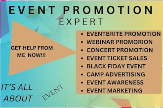 do your event promotion, concert hype, webinar and ticket advertisment