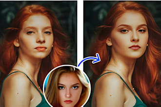 do realistic face swap head replacement object removal photo photoshop editing