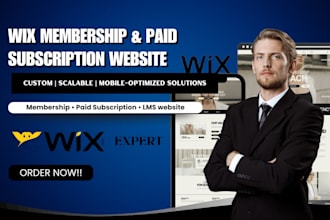 design wix subscription website, lms tutor paid memberpress membership website