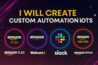 create amazon flex bot, amazon driver bot, reinstatement, walmart bot, slack bot
