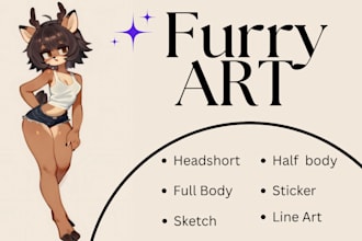 draw furry art illustration fursona character reference sheet oc furry icon