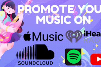 promote hip hop song on radio apple music spotify soundcloud youtube to UK USA