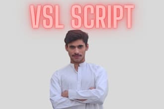 write persuasive video sales letter vsl  for you