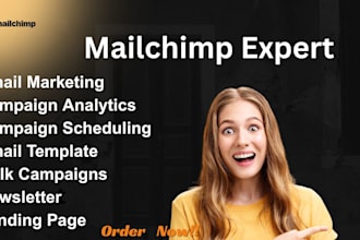 do campaign analytics, landingpage  ,email template, newsletter on mailchimp