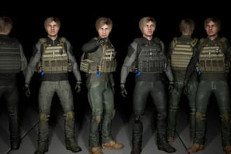 create high quality 3d game assets, armors, weapons, props, and ue5 ready rigs