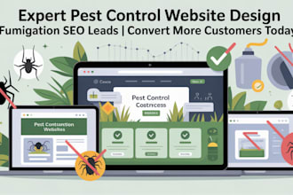 design modern pest control website fumigation website, pest control leads expert