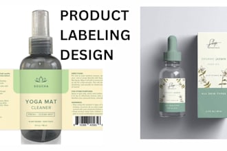 design cosmetic packaging, product label, box, pouch, and bottle design