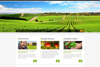 build agricultural website farming website lawncare website gardening website