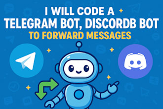 code a telegram bot, discord bot to forward messages across channels or groups