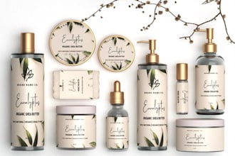 design custom packaging, label design, box design, avery label