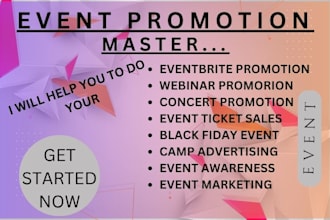 do event promotion, concert promotion, event ads, website traffic, webinar ads