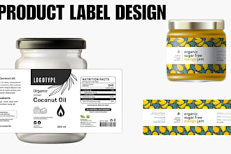 do supplement label design, cbd hemp product label design, or any bottle label