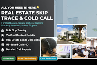do real estate bulk skip tracing cold calling with USA caller id