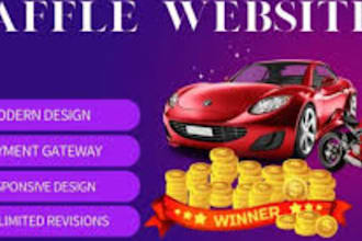 design raffle website giveaway website competition website for raffle business