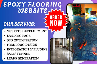 design epoxy flooring website construction painting website epoxy flooring leads