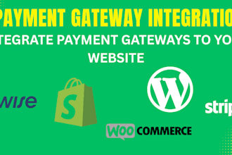 integrate any payment gateway stripe wise square  apple goggle pay subscription