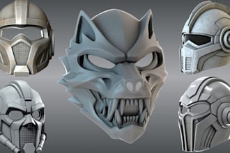 sculpt 3d mask 3d helmet cosplay armor sti printable cosplay for 3d printing