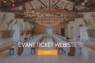 build event ticket website, event listing ticket selling, event website