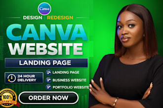 redesign canva website,canva landing page design, canva website design and ebook