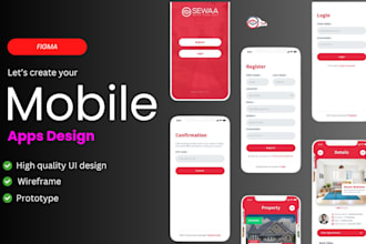 create mobile app design, fima UI UX for ios and android