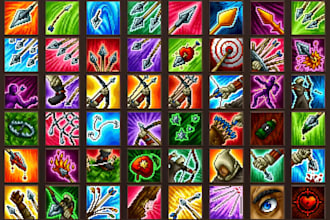 design custom pixel art ability icons for rpg moba fantasy and mobile game ui