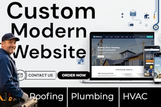 design modern roofing website, hvac website, plumbing ,construction website