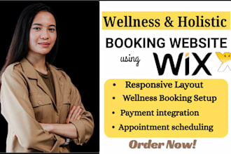 design a booking website for wellness and holistic practitioners