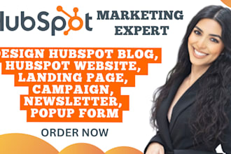 design hubspot blog, website, landing page, campaign, newsletter, popup form