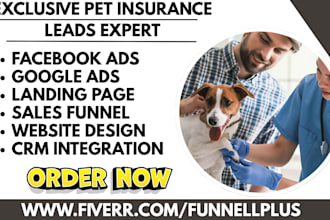 design pet insurance leads pet care pet grooming dog care insurance landing page