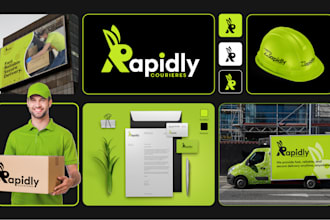 do business logo, brand identity with branding kit and style guides