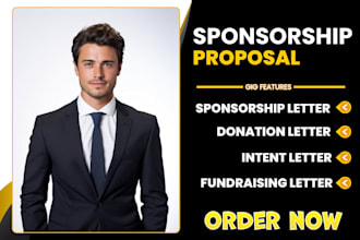 write a persuasive sponsorship proposal, letter or pitch deck