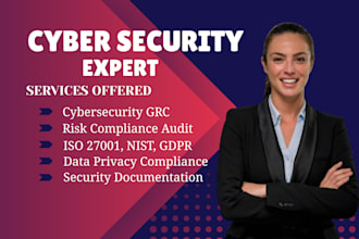 expert cybersecurity grc services, iso 27001, nist, gdpr