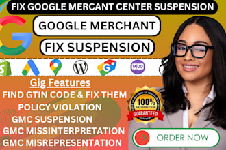 fix suspended google merchant misrepresentation shopping ads and gmc setup